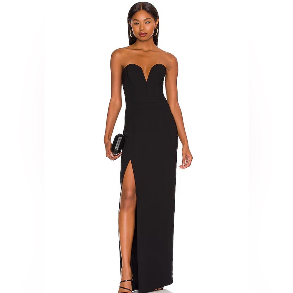 Amanda Uprichard Cherri Gown in Black, Size Small